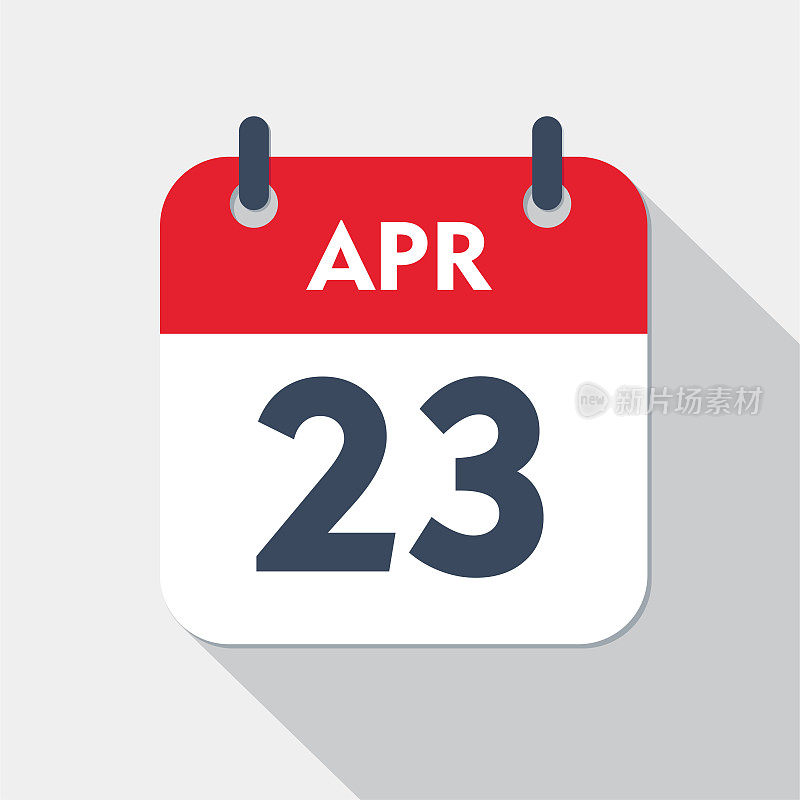 每日日历图标- 4月23日